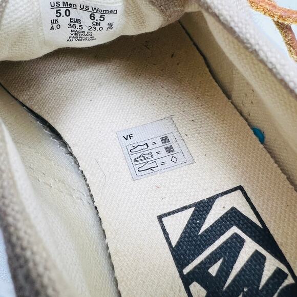 Vans Canvas Lace Up Deck Shoe Sneaker Comfort Tan Boat Casual - 6.5 - Picture 6 of 6